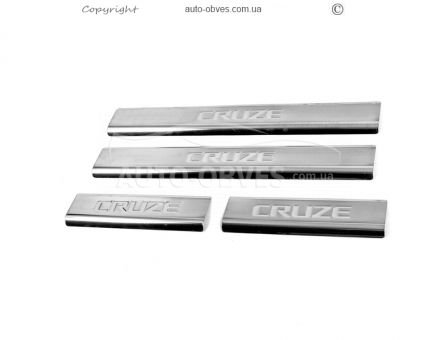 Door sills Chevrolet Cruze 2009-… - type: V2, 4 pcs фото 0