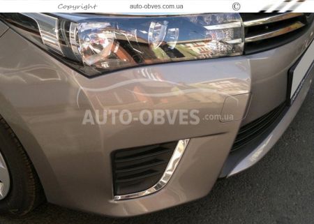 Накладки на противотуманки Toyota Corolla 2013-2016 фото 2