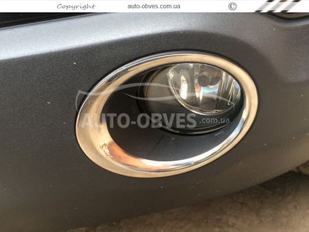 Окантовка противотуманных фар Nissan Qashqai 2007-2010 нержавейка фото 3