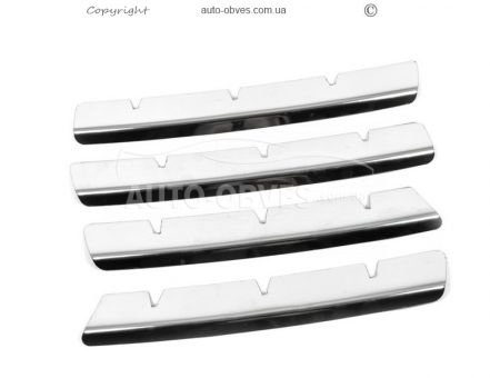 Covers for the radiator grille Volkswagen Touareg, stainless steel of 4 elements фото 3