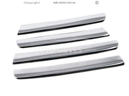 Covers for the radiator grille Volkswagen Touareg, stainless steel of 4 elements фото 2