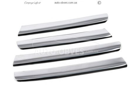 Covers for the radiator grille Volkswagen Touareg 2002-2008, stainless steel of 4 elements photo 2