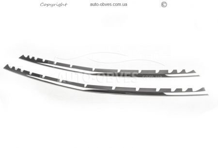 Overlays for a lattice in a bumper Mercedes V-class 2014-2020, 2 elements фото 0