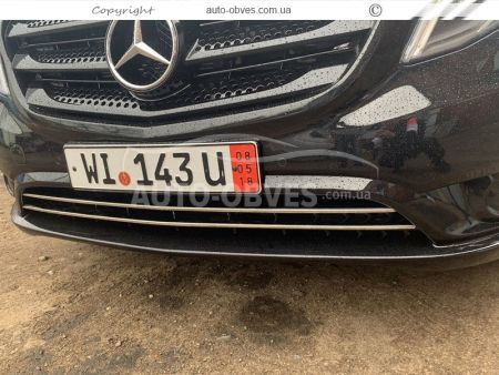 Overlays for a lattice in a bumper Mercedes V-class 2014-2020, 2 elements фото 2