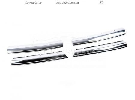 Wide grille covers for Volkswagen Amarok, stainless steel фото 1