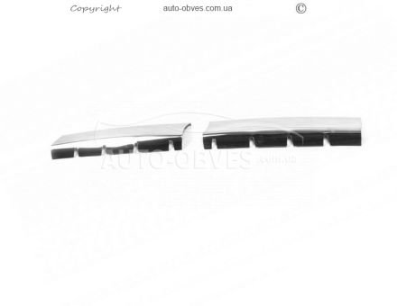 Накладки на передню решітку Fiat Doblo 2006-2012 - тип: 2 шт фото 2