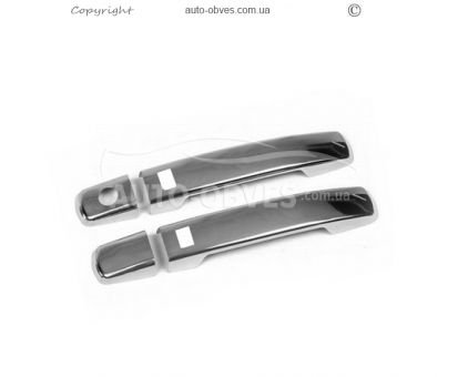 Covers for door handles Nissan Pathfinder under the chip, stainless steel фото 0