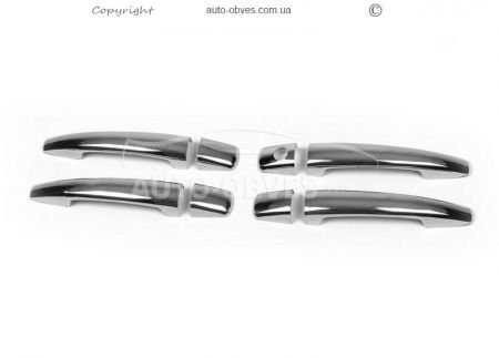 Covers for Peugeot Partner Tepee door handles, 4 pcs, stainless steel фото 1