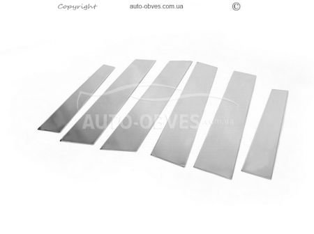 Covers for moldings door pillars Peugeot 3008 2010-2016 stainless steel фото 1