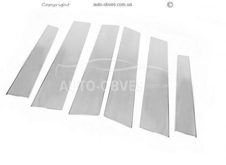 Covers for moldings door pillars Peugeot 3008 2010-2016 stainless steel фото 0