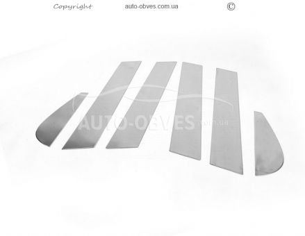 Накладки на молдинги дверных стоек Peugeot 508 нержавейка фото 0