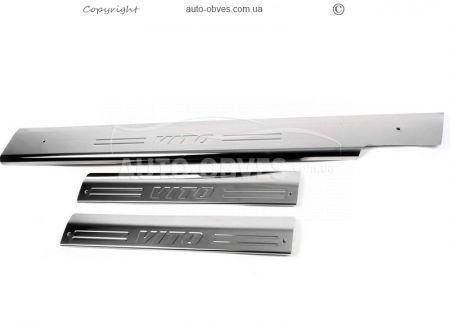 Interior door sills Mercedes Vito 638 stainless steel фото 0