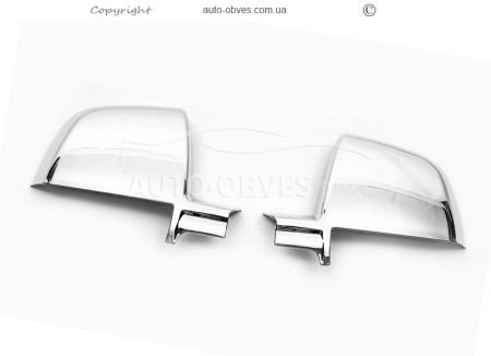 Хромированные накладки на зеркала Fiat Doblo абс пластик + хром фото 1