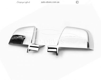 Хромированные накладки на зеркала Fiat Doblo абс пластик + хром фото 0