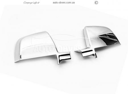 Chrome lining for mirrors Fiat Doblo abs plastic + chrome фото 2