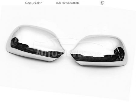Хромированные накладки на зеркала Volkswagen T6, abs хром фото 0