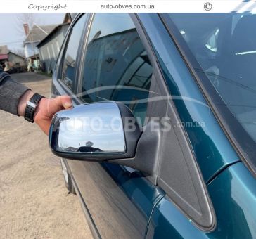 Хромированные накладки на зеркала Ford Fusion abs пластик фото 3