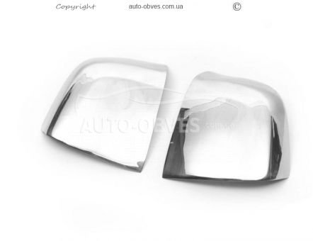 Накладки на зеркала Fiat Doblo нержавейка фото 2