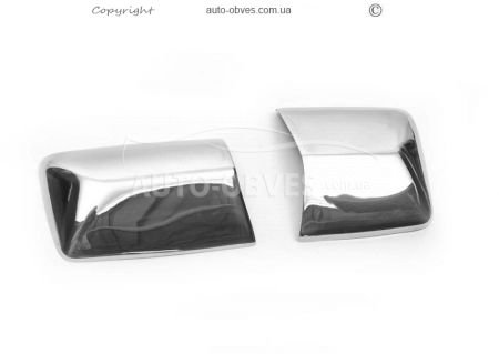Mirror caps Mercedes E class W124 stainless steel фото 1