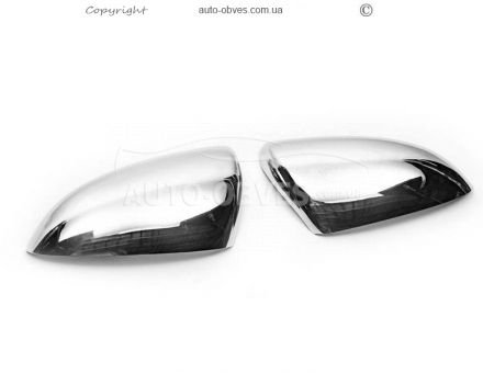 Covers for mirrors Nissan Qashqai stainless steel фото 2