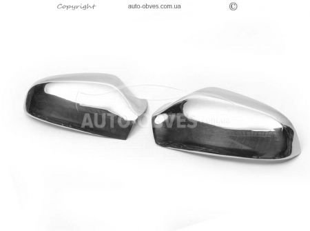 Covers for mirrors Opel Astra H 2009-2013 stainless steel фото 0