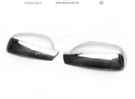 Covers for mirrors Peugeot 407 stainless steel фото 1