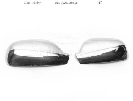 Covers for mirrors Peugeot 407 stainless steel фото 2