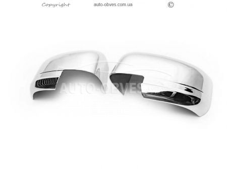 Covers for mirrors Ford Courier 2014-2017 abs plastic + chrome photo 0