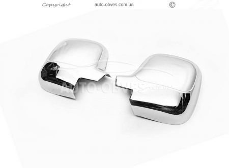 Хромированные накладки на зеркала Peugeot Partner, пластик фото 2