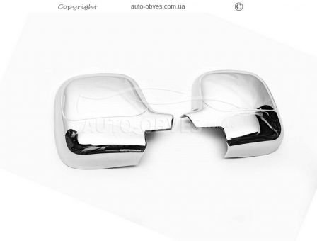 Хромированные накладки на зеркала Peugeot Partner, пластик фото 0