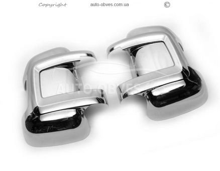 Тюнинг зеркал Peugeot Boxer, накладки из abs пластика, 2 шт фото 1