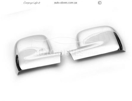 Хромовані накладки на дзеркала Volkswagen Caddy 2015-2020 - тип: abs хром довга база фото 1