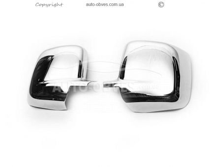 Накладки на зеркала Citroen Nemo, Peugeot Bipper нержавейка фото 0