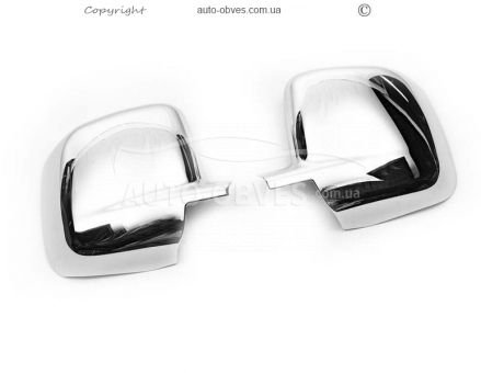 Накладки на дзеркала Citroen Nemo, Peugeot Bipper - тип: нержавійка фото 1