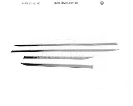 Covers for door molding Ford Connect 2022-... - type: 4 pcs stainless steel фото 0