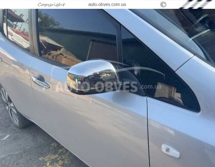 Накладки на дзеркала Nissan Leaf 2010-2017 - тип: 2 шт нержавійка фото 2