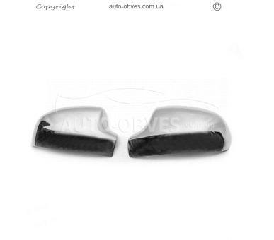 Covers for mirrors Renault Logan 2008-2012, Renault Sandero 2009-2013 - type: stainless steel фото 0