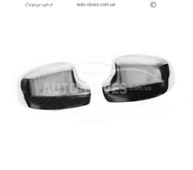 Covers for mirrors Renault Logan 2008-2012, Renault Sandero 2009-2013 - type: stainless steel фото 1