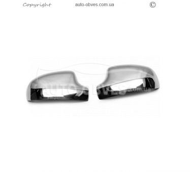 Накладки на дзеркала Dacia Logan 2008-2012, Dacia Sandero 2009-2013 - тип: нержавійка фото 2