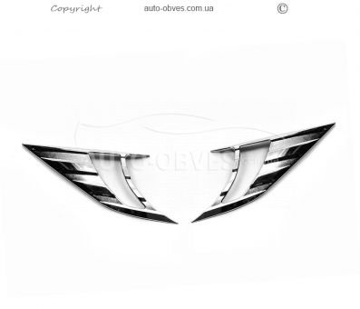 Covers for headlights Nissan Qashqai 2014-2021 - type: plastic фото 1