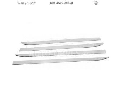 Covers on the door molding Mercedes-Benz Citan 2022-... - type: 4 pcs stainless steel photo 1