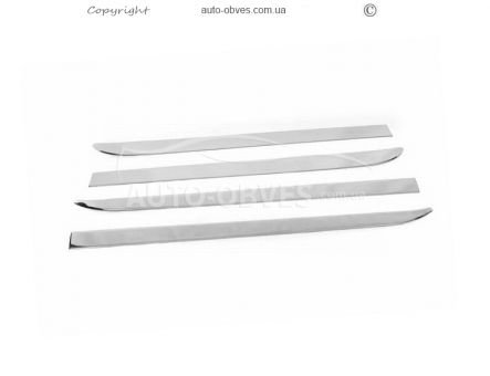 Covers on the door molding Mercedes-Benz Citan 2022-... - type: 4 pcs stainless steel photo 0