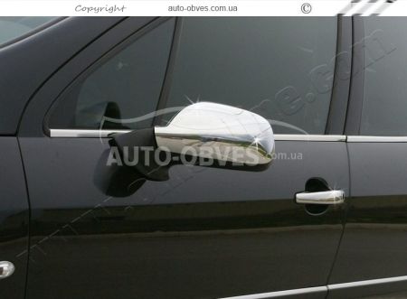 Хромовані накладки на дзеркала Peugeot 407 - тип: abs хром фото 3
