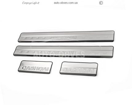 Door sill plates Nissan Qashqai 2014-2021 - type: 4 pcs фото 0