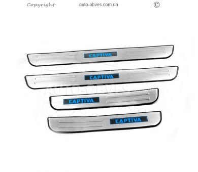 Door sill plates Chevrolet Captiva 2006-2011 - type: 4 pcs фото 1