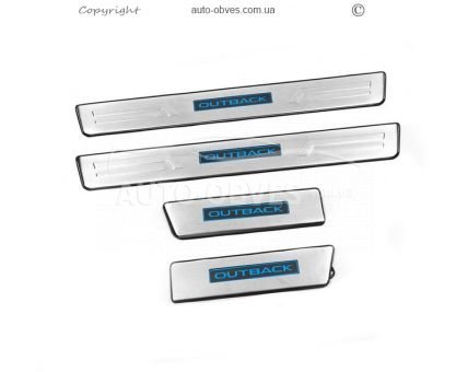 Door sill plates Subaru Outback 2015-2019 - type: 4 pcs фото 1