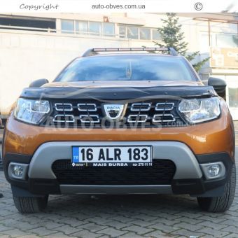 Накладки на протитуманки Renault Duster 2018-2024 - тип: ABS, сіра фото 3