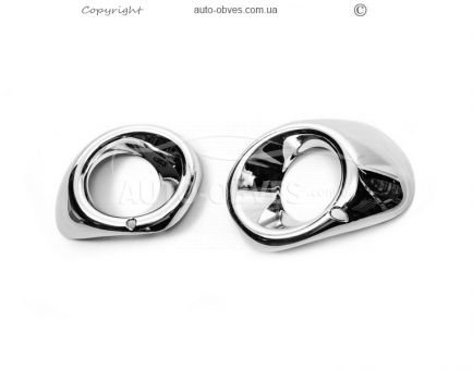 Covers for fog lights Mitsubishi Outlander 2015-2020 - type: plastic фото 0