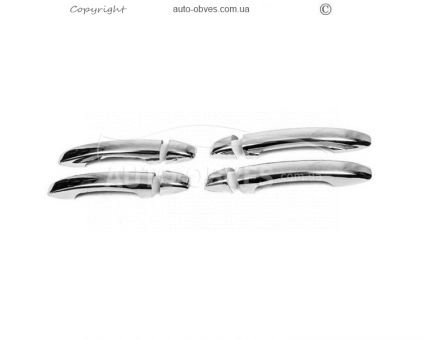 Handle covers Renault Kangoo Express 2021-... - type: 4 pcs stainless steel фото 0