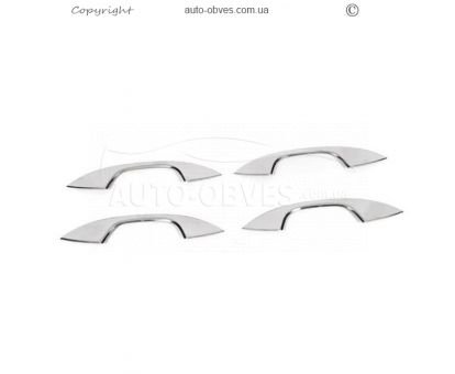 Handle covers Volkswagen Caddy 2020-... - type: 4 pcs stainless steel фото 1